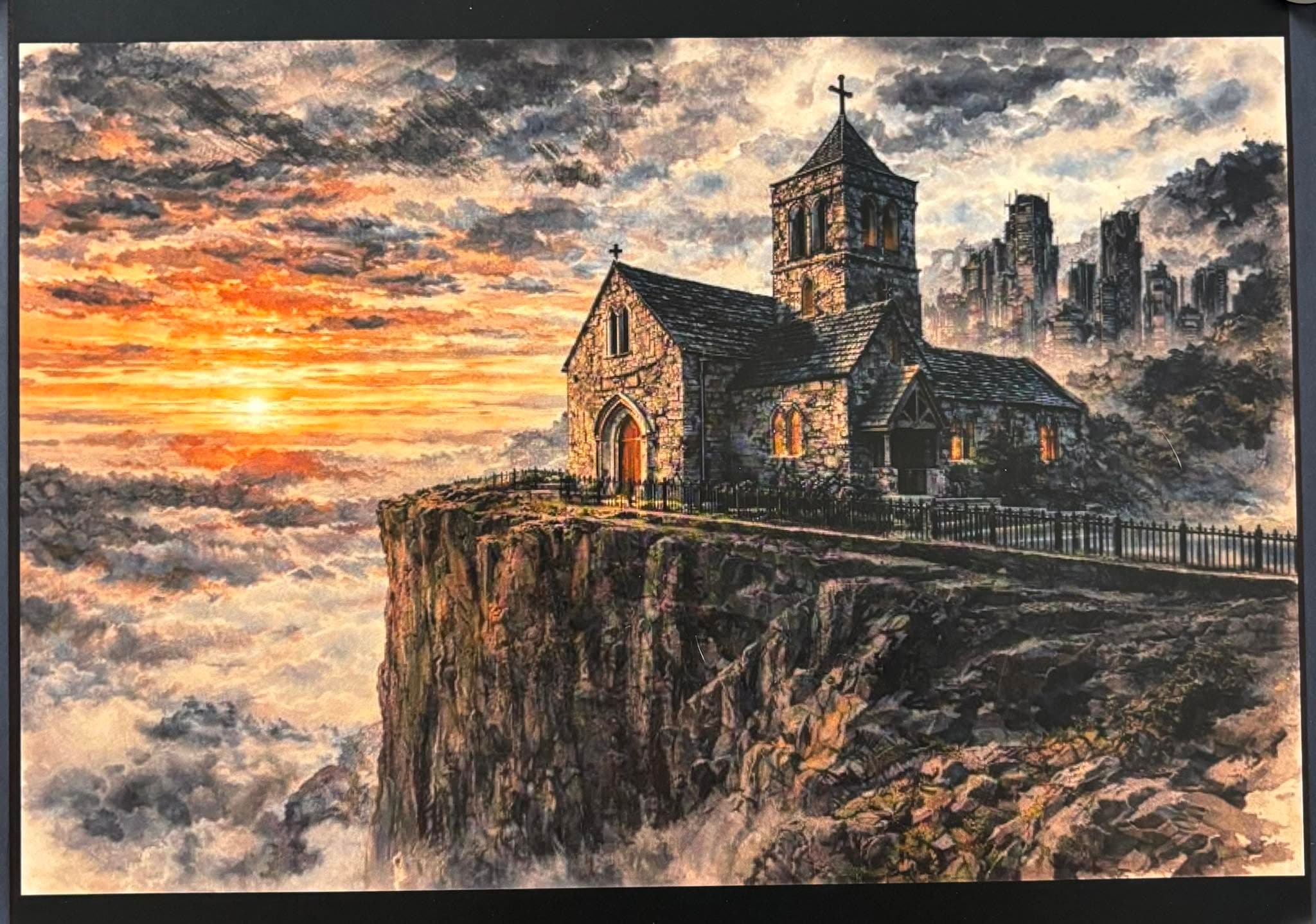 Church on the Cliff — original artwork by Joshua Morris